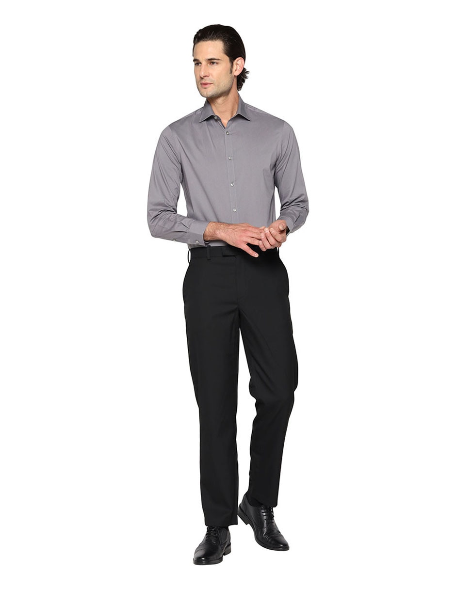 Camisa de vestir de algodón manga larga para hombre 3