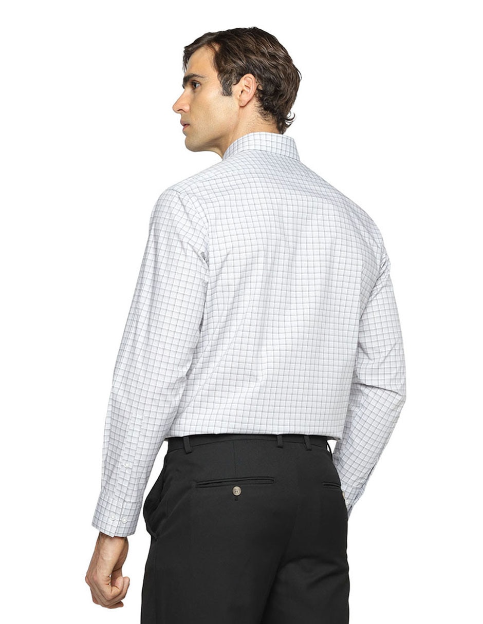 Camisa de vestir de algodón manga larga para hombre 2