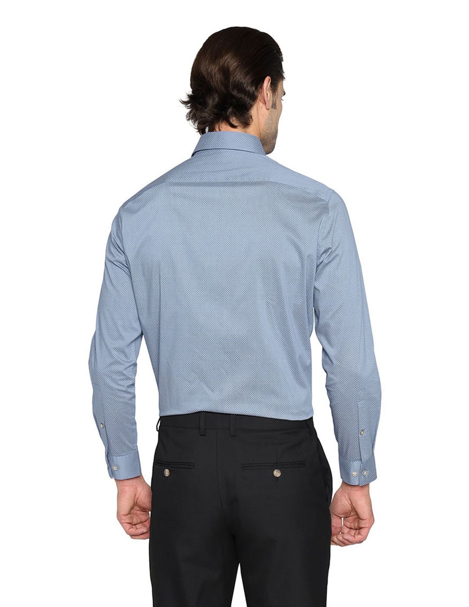 Camisa de vestir de algodón manga larga para hombre 4