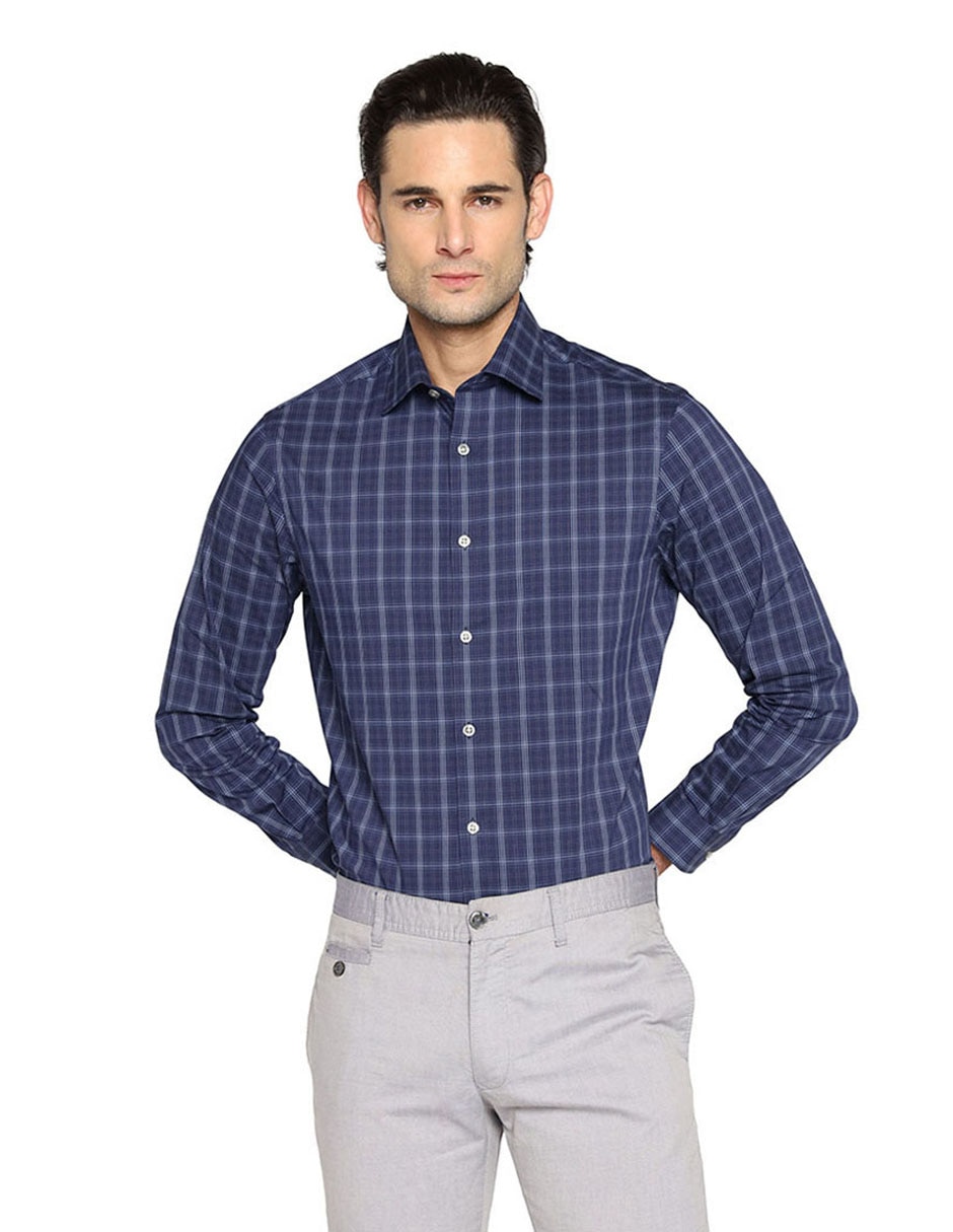 Camisa de vestir de algodón manga larga para hombre Camisa de vestir de algodón manga larga para hombre