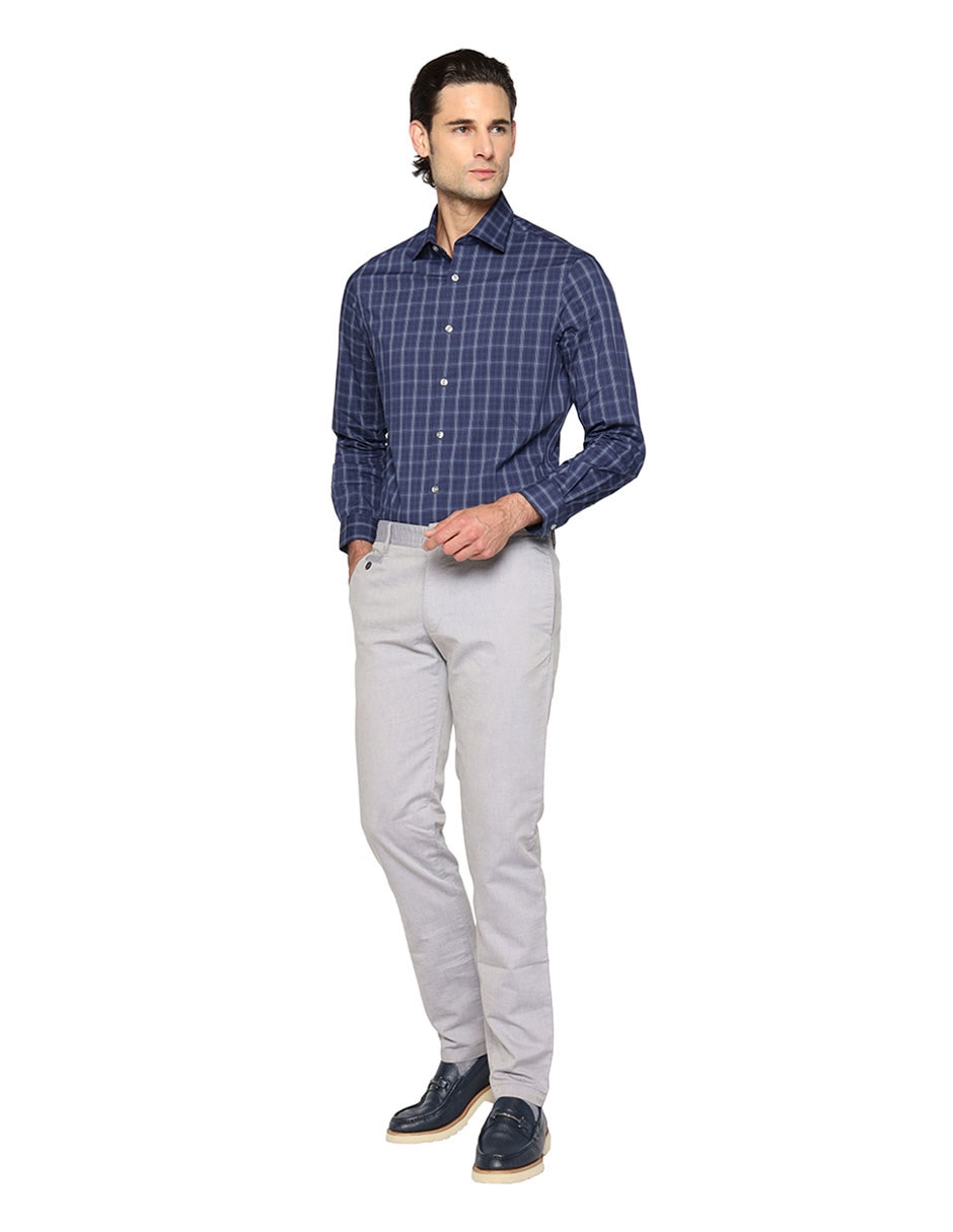 Camisa de vestir de algodón manga larga para hombre 3