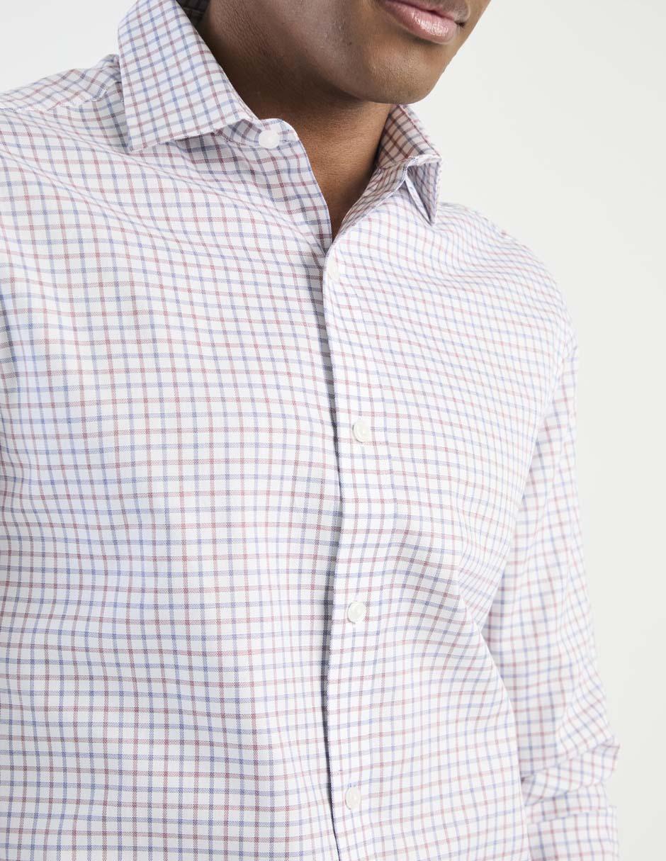 Camisa de vestir de algodón manga larga para hombre 4