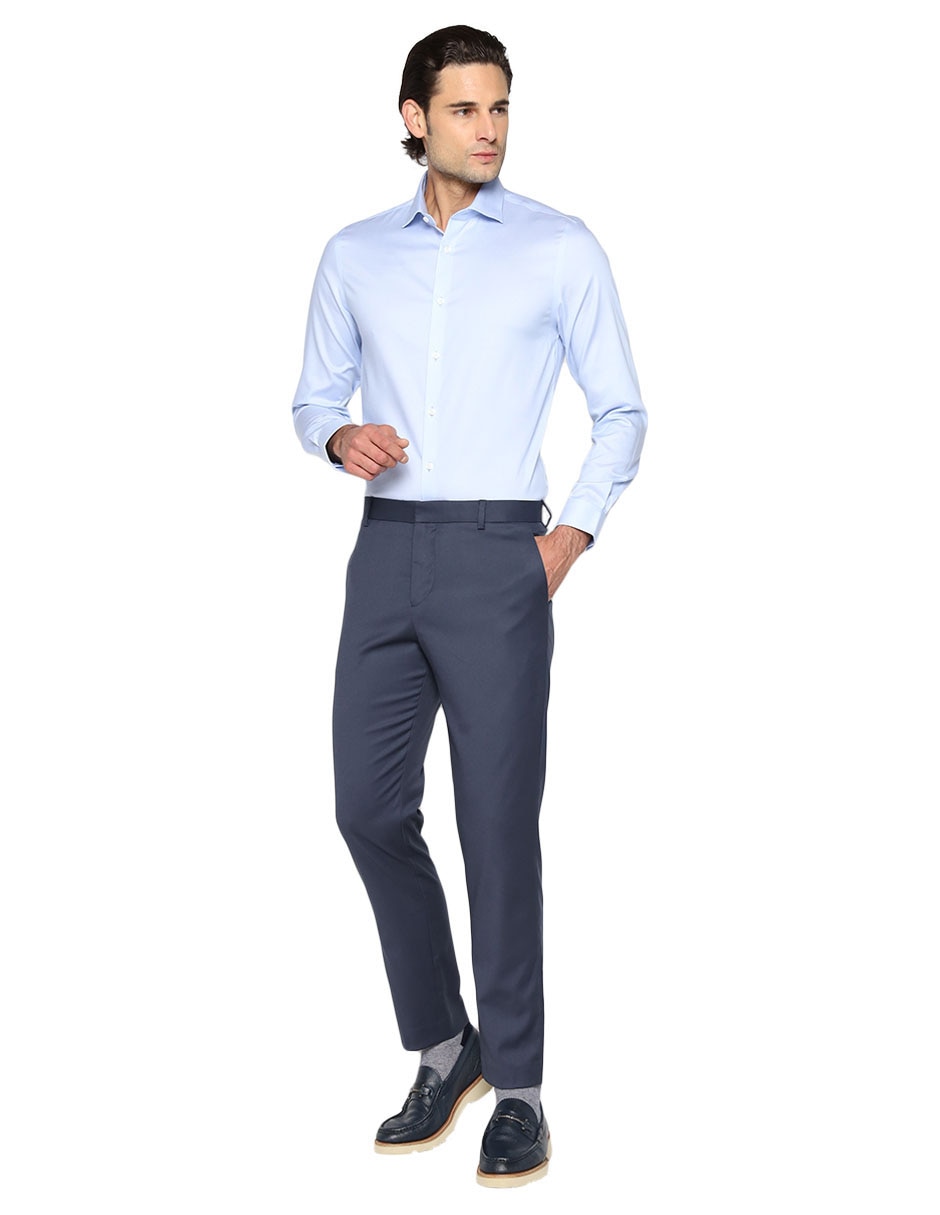 Camisa de vestir de algodón manga larga para hombre 3