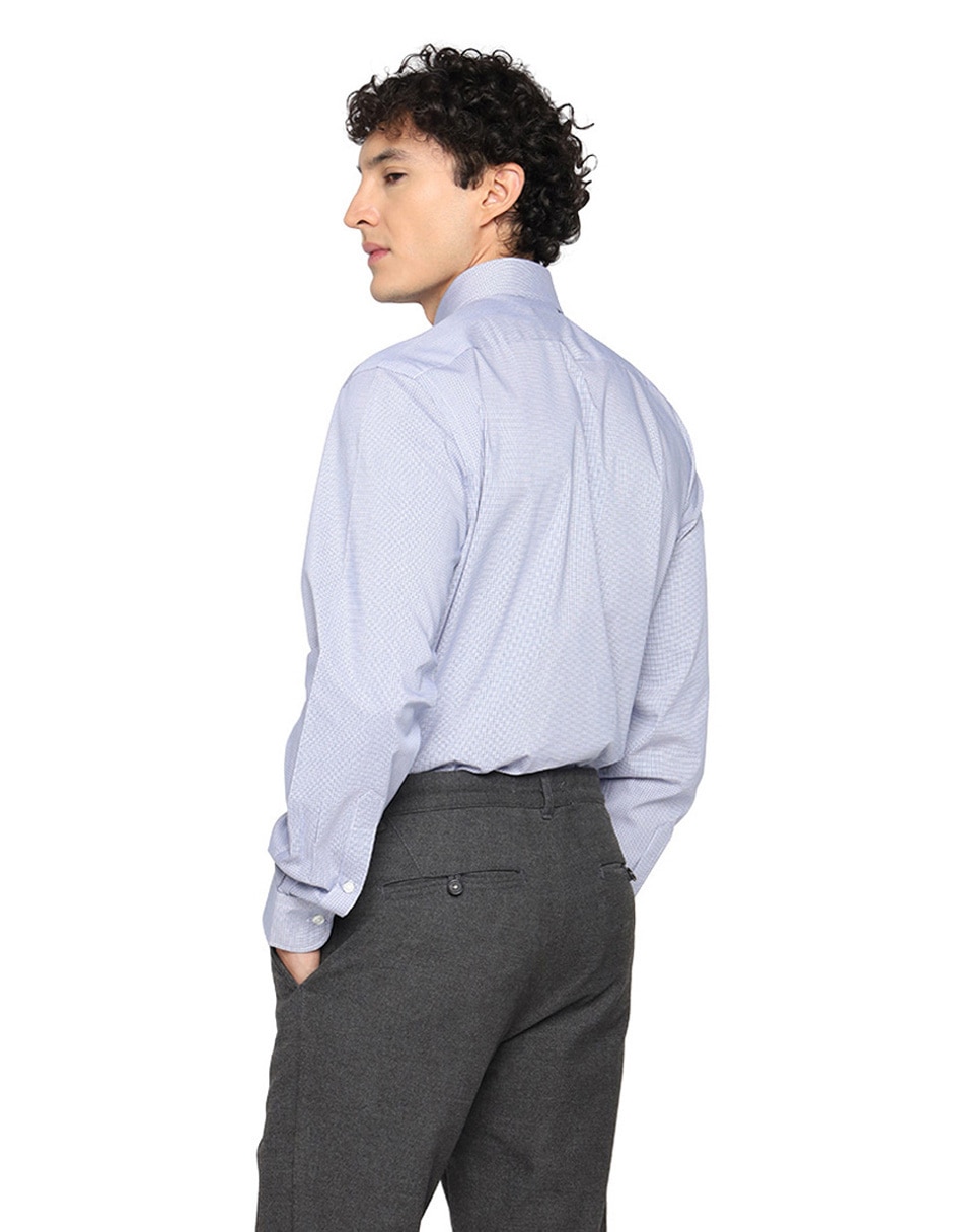 Camisa de vestir de algodón manga larga para hombre 4