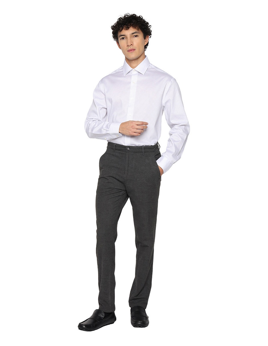 Camisa de vestir de algodón manga larga para hombre 4