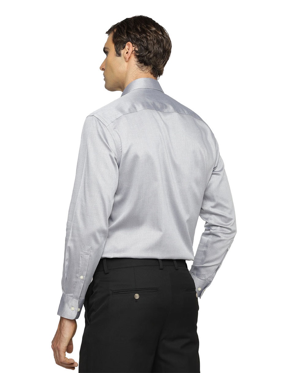 Camisa de vestir de algodón manga larga para hombre 2