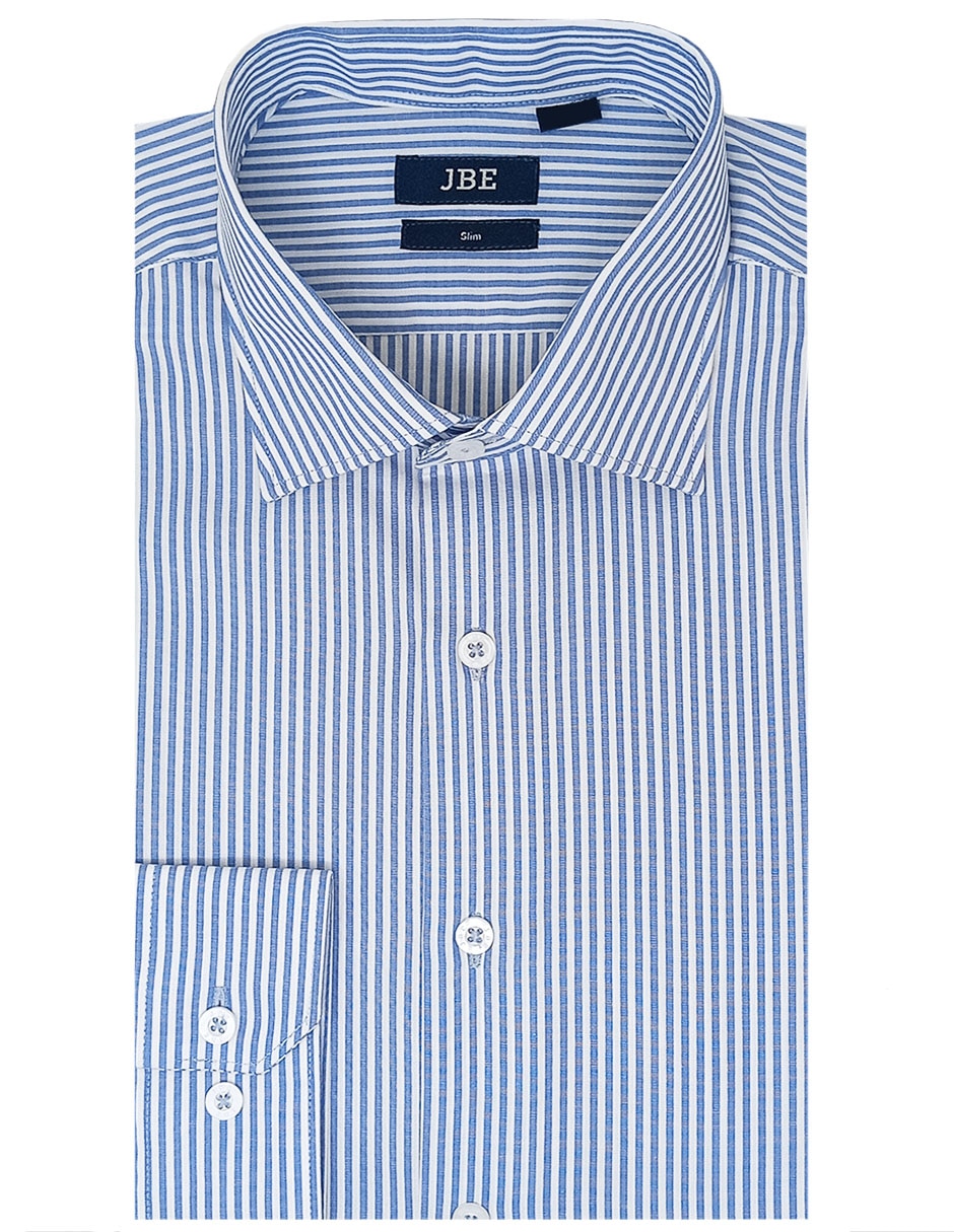 Camisa de vestir de algodón manga larga para hombre