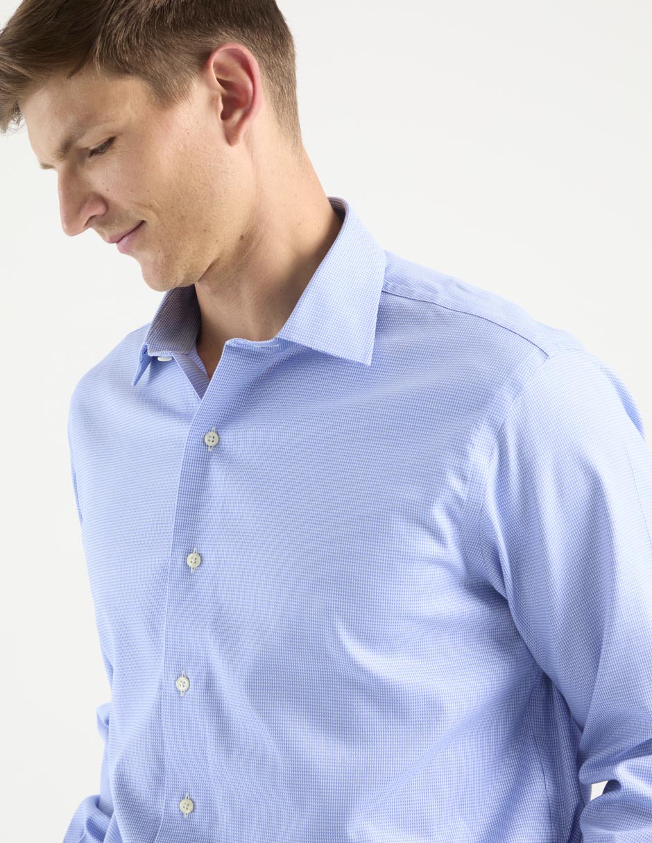 Camisa de vestir de algodón manga larga para hombre 4