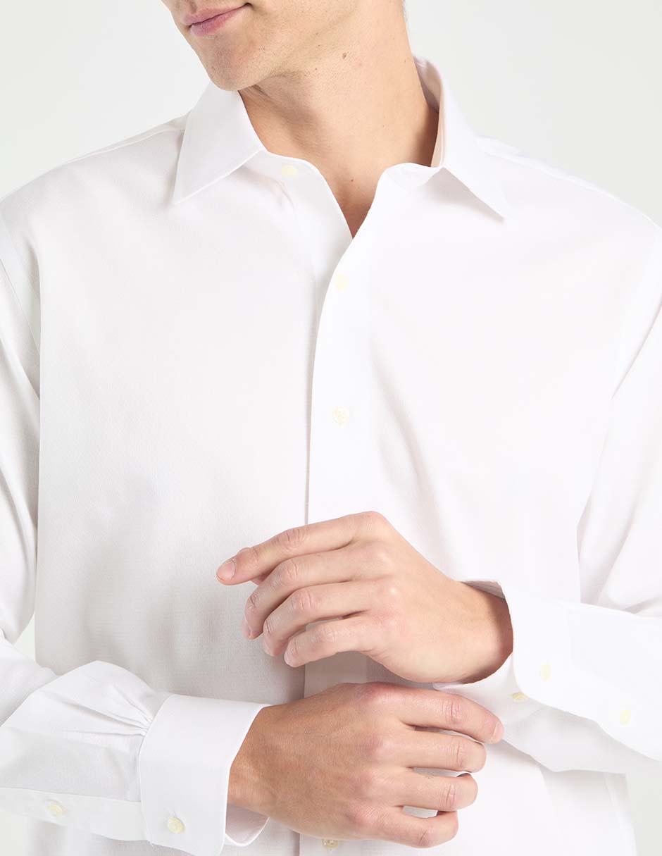 Camisa de vestir de algodón manga larga para hombre 4