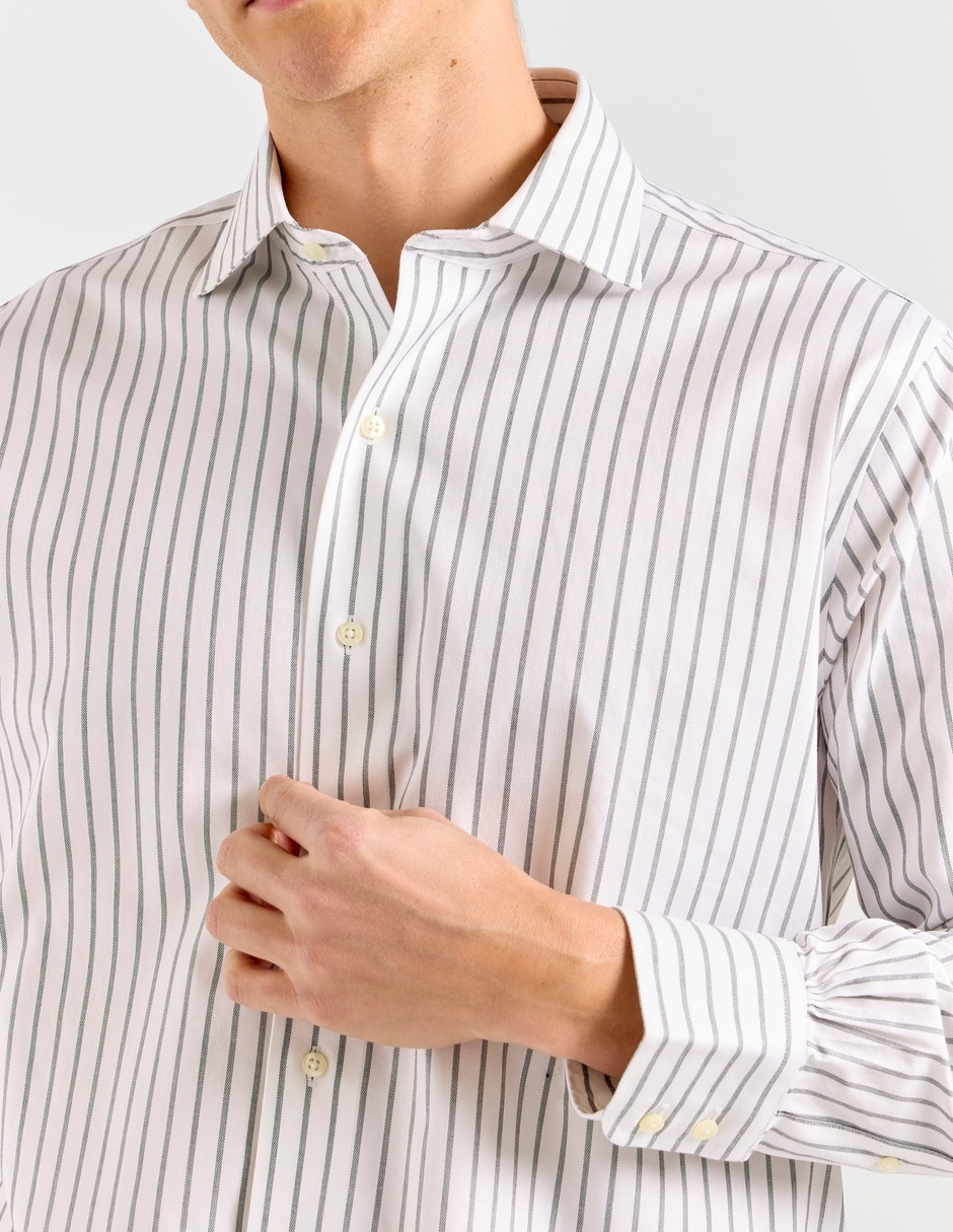 Camisa de vestir de algodón manga larga para hombre 4