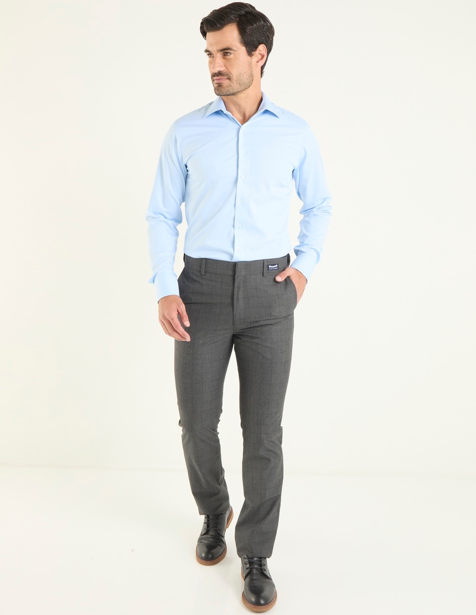 Camisa de vestir de bambú manga larga para hombre 3