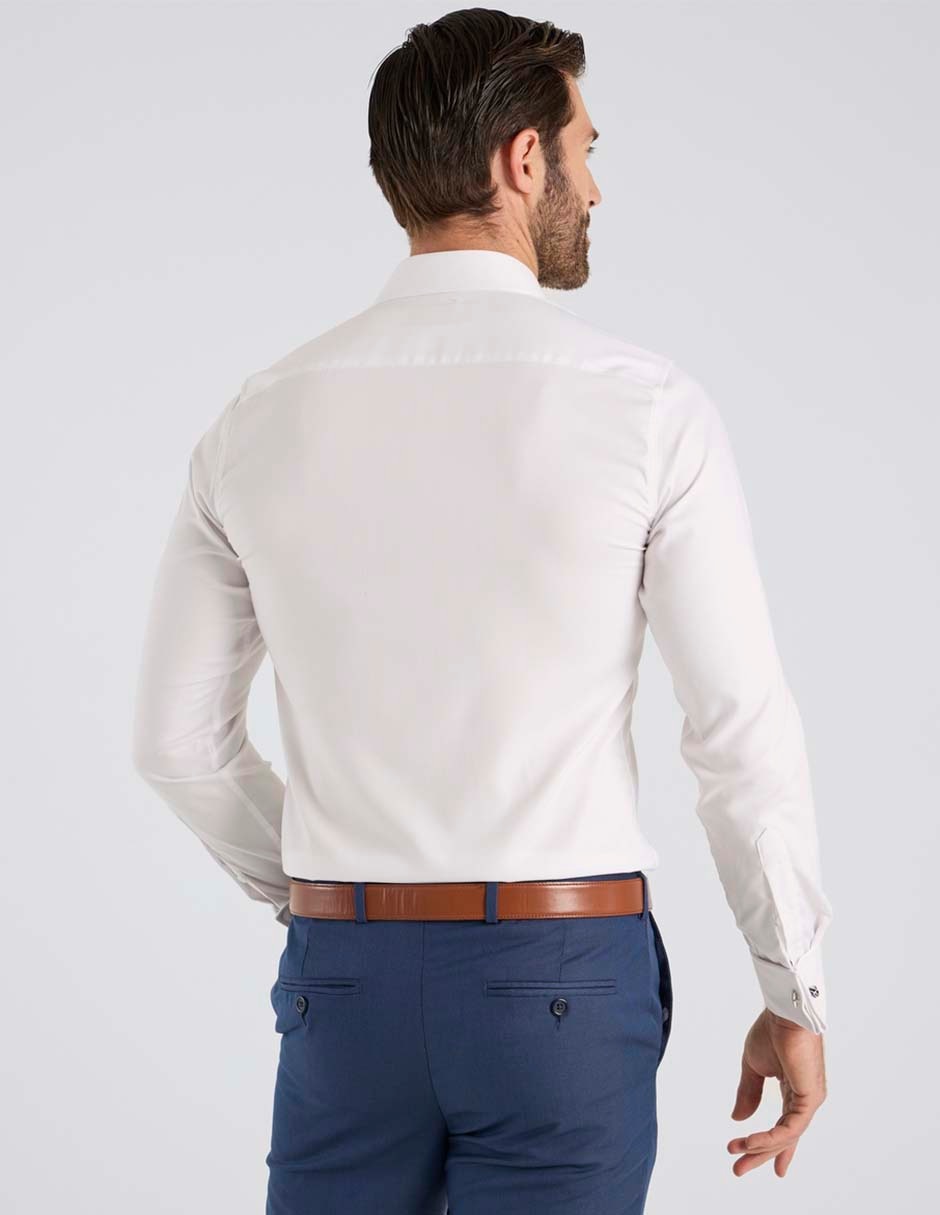 Camisa de vestir de bambú manga larga para hombre 2