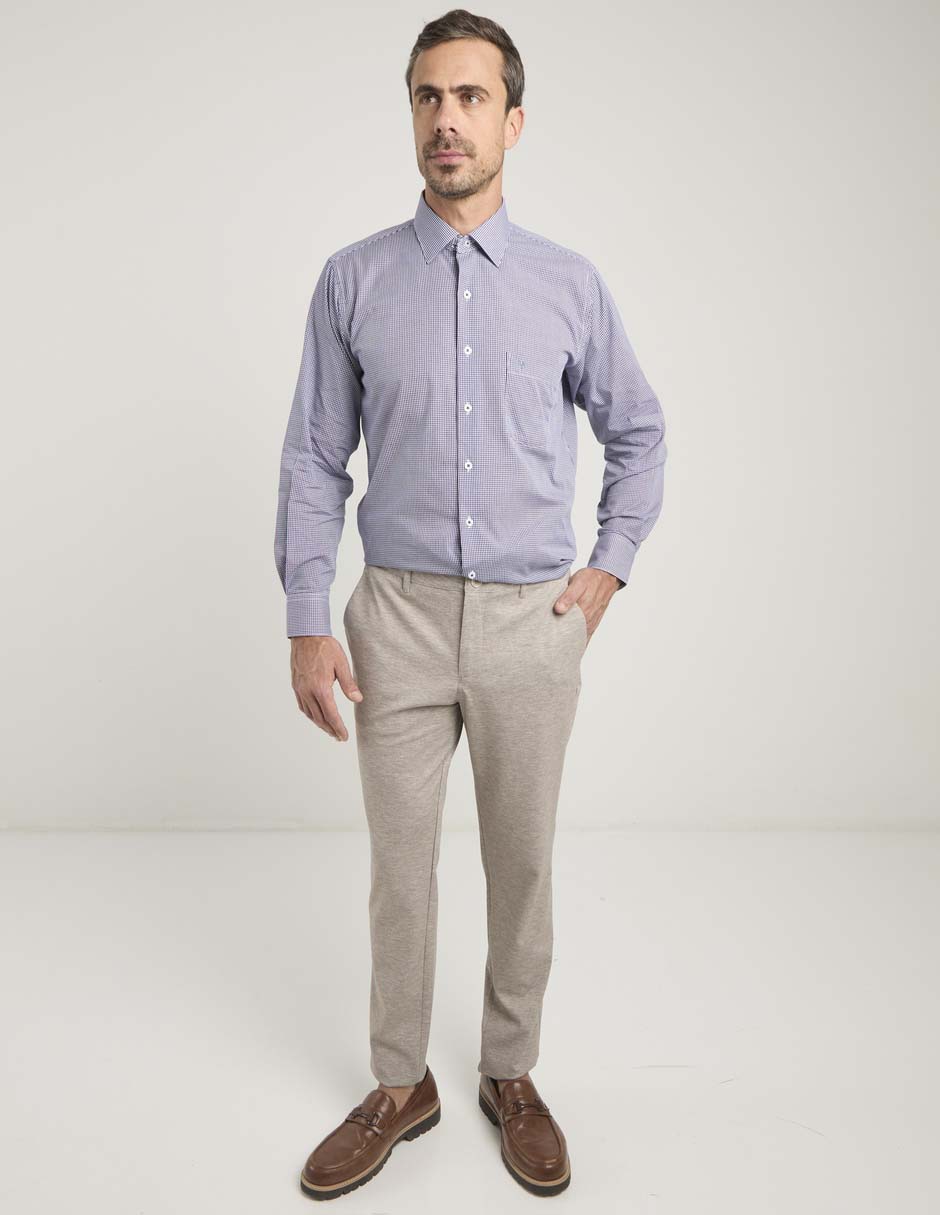 Camisa de vestir de algodón manga larga para hombre 3