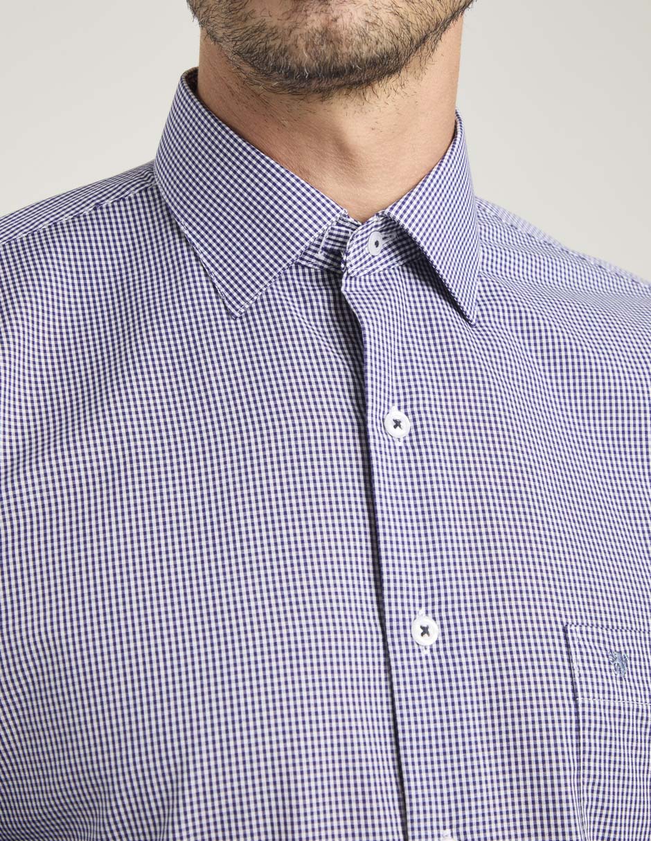Camisa de vestir de algodón manga larga para hombre 4