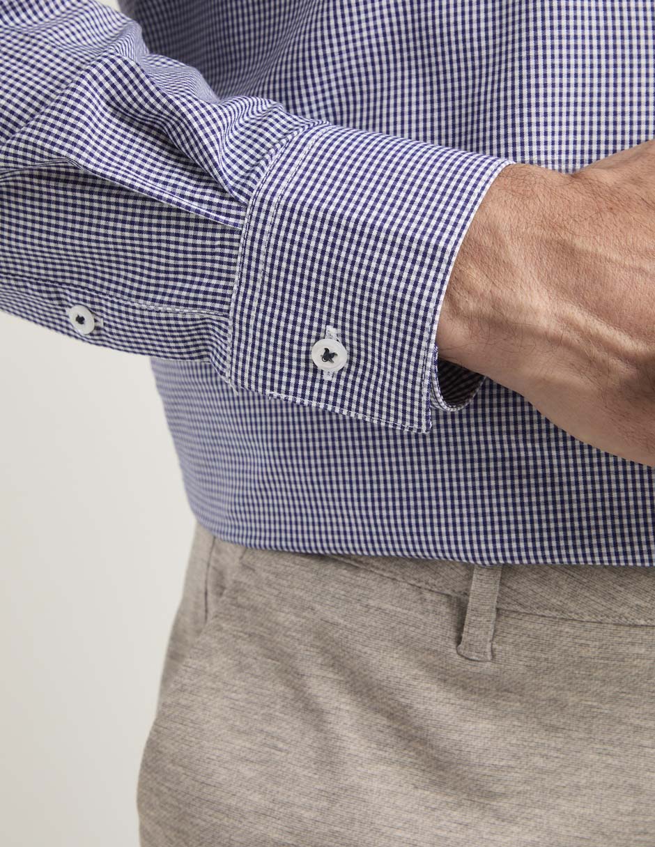 Camisa de vestir de algodón manga larga para hombre 5