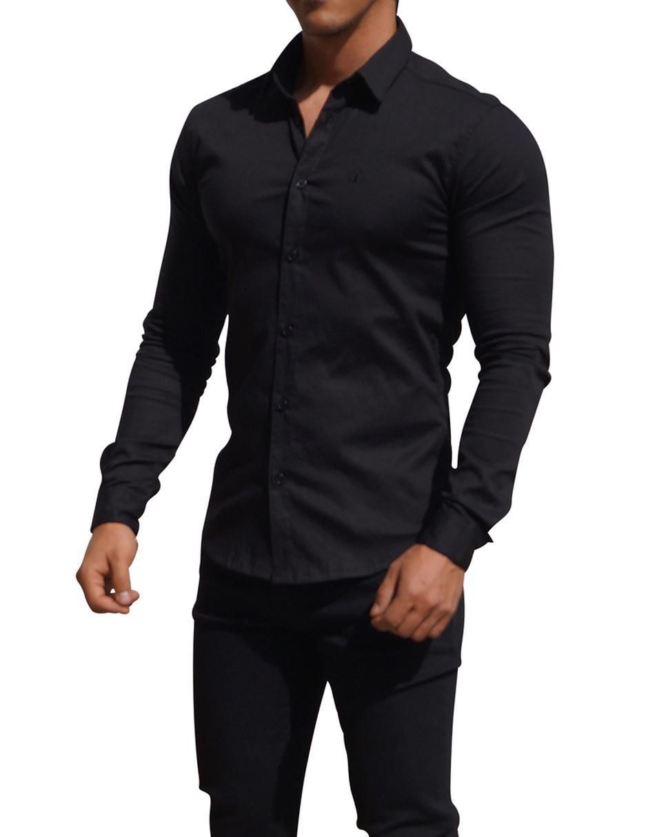 "camisa/sobrecamisa" formal john leopard "de" (si aplica) poliéster y algodón "manga" larga "para hombre"