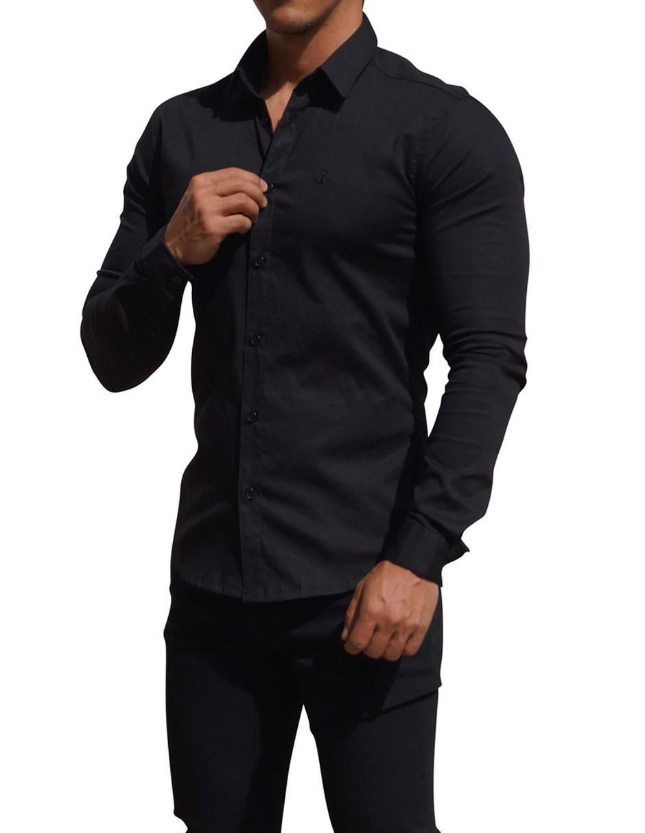 "camisa/sobrecamisa" formal john leopard "de" (si aplica) poliéster y algodón "manga" larga "para hombre"