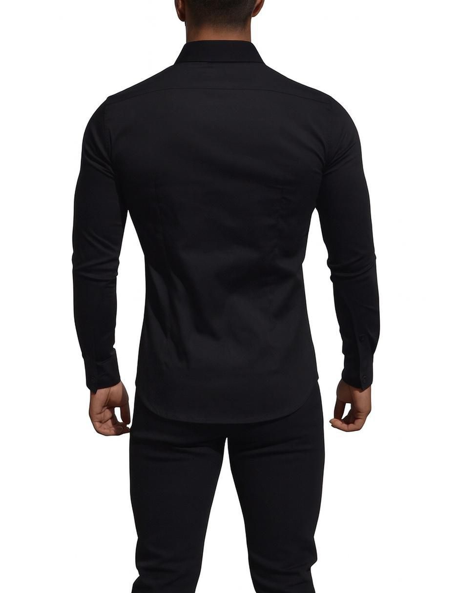 "camisa/sobrecamisa" formal john leopard "de" (si aplica) poliéster y algodón "manga" larga "para hombre"
