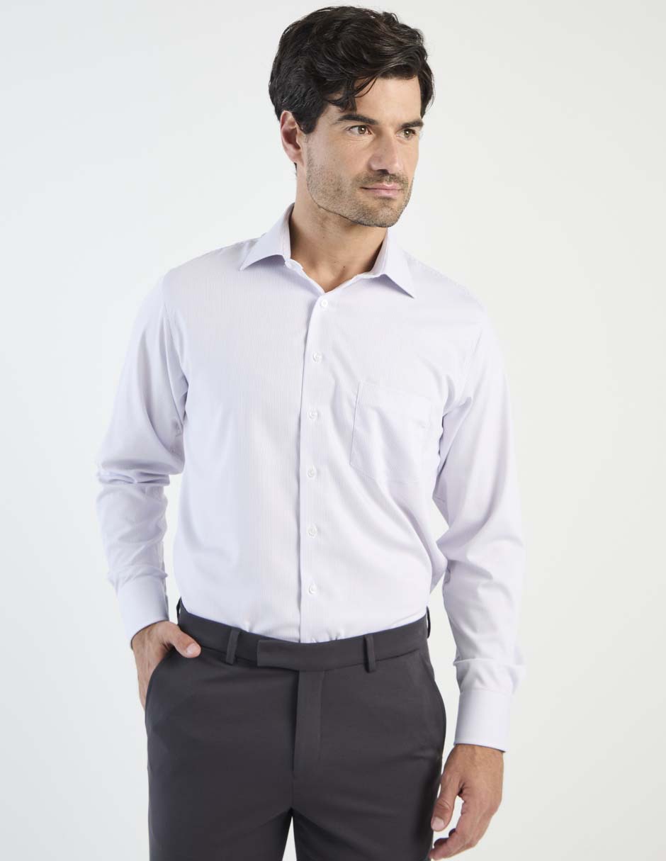 Camisa de vestir de bambú manga larga para hombre