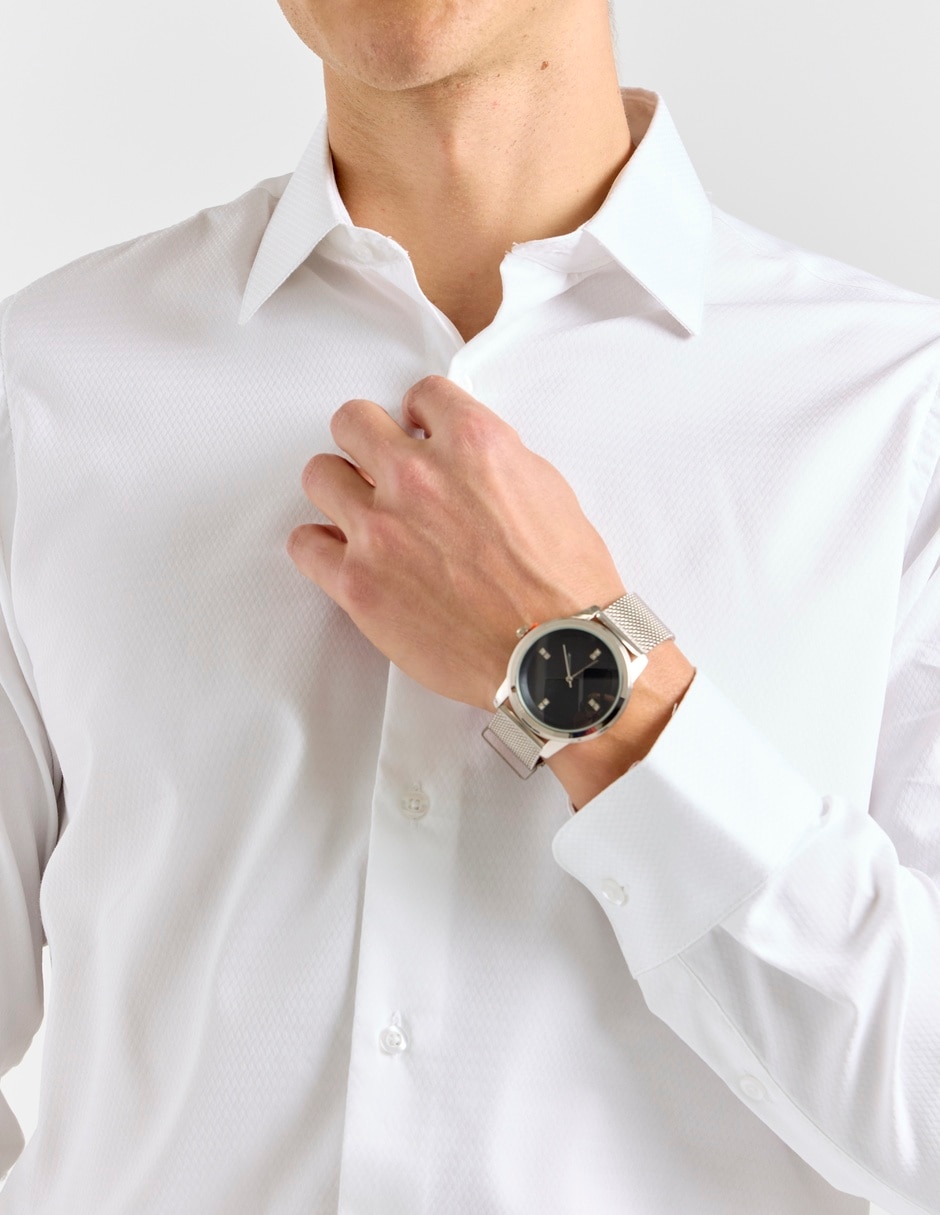 Camisa de vestir manga larga para hombre 4