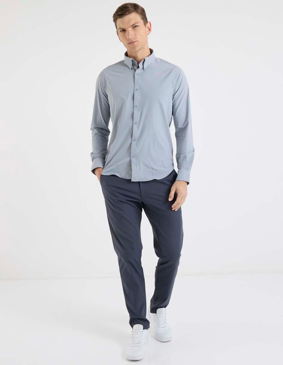 Camisa casual de algodón manga larga para hombre 3