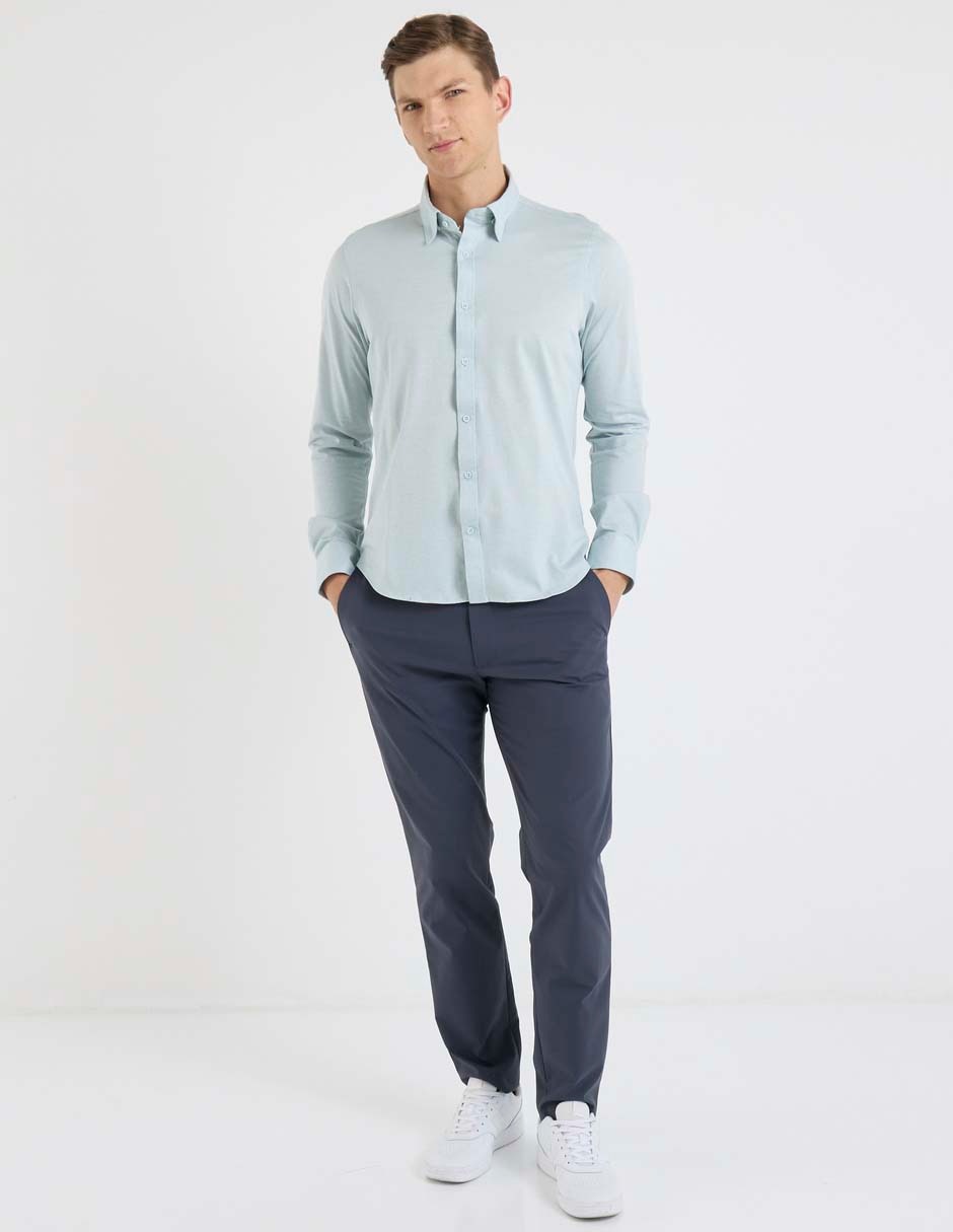 Camisa casual de algodón manga larga para hombre 3