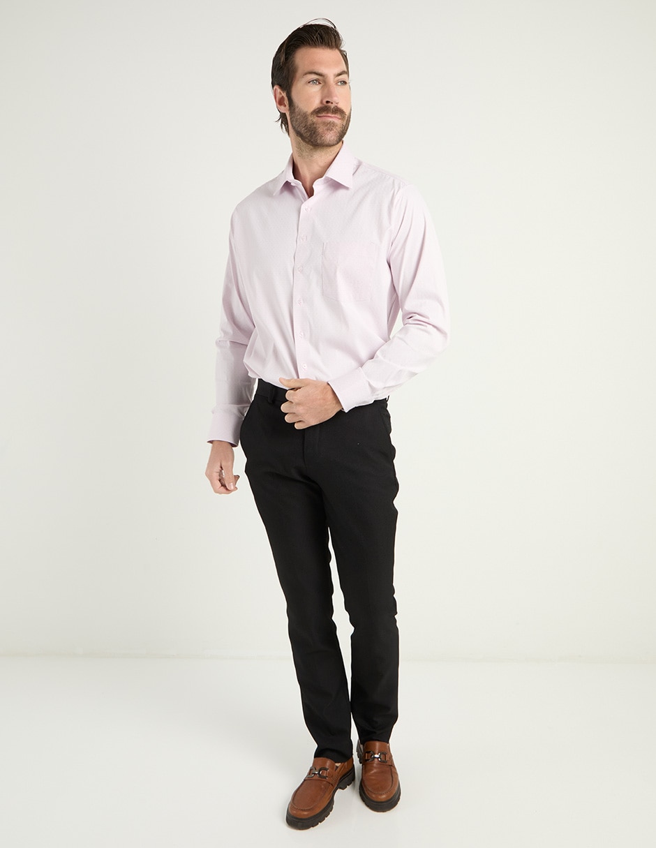 Camisa business casual manga larga para hombre 2