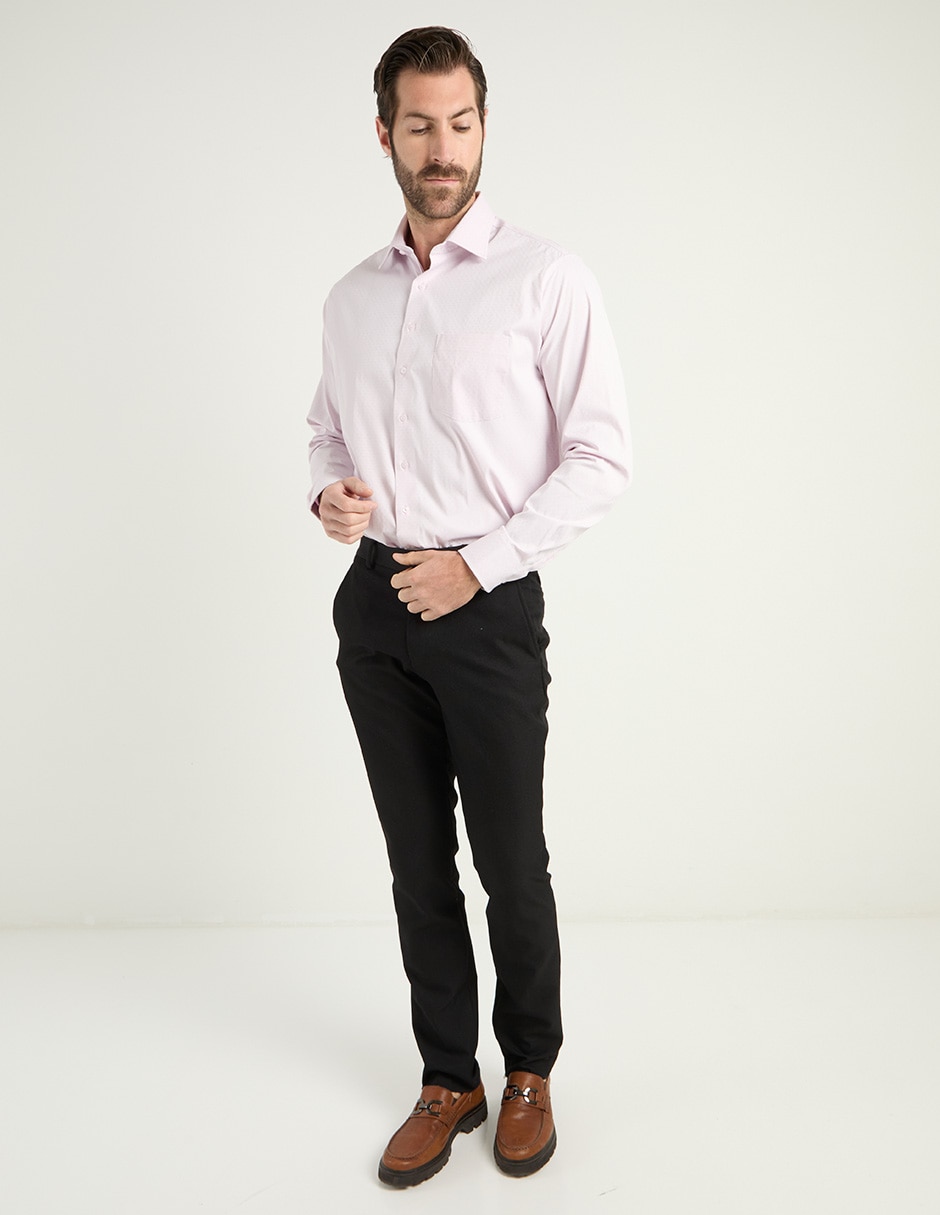 Camisa business casual manga larga para hombre 3