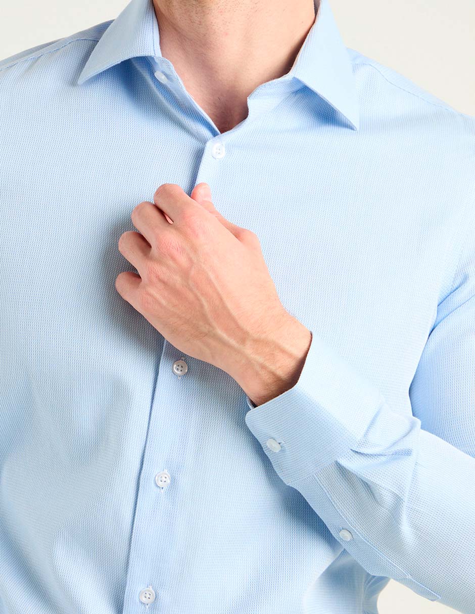 Camisa business casual de algodón manga larga para hombre 4
