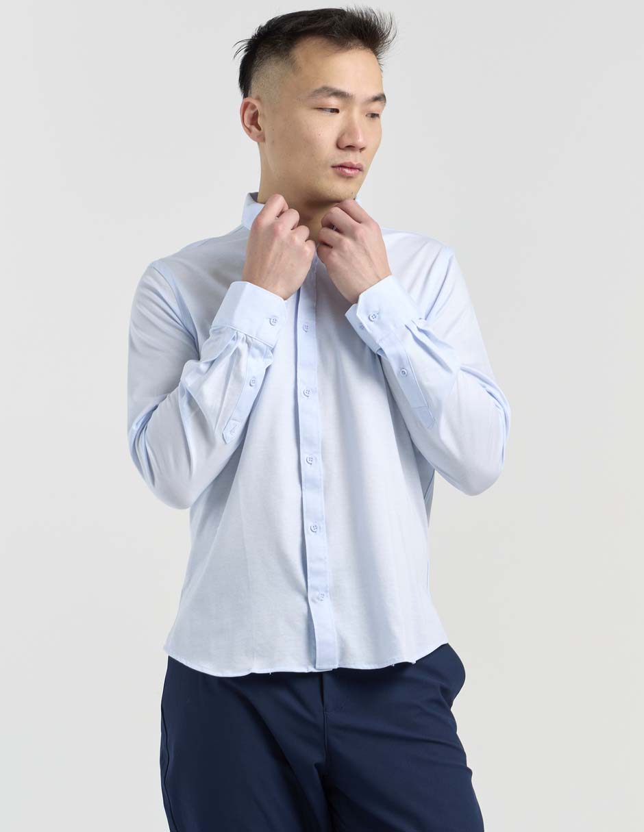 Camisa de vestir de algodón manga larga para hombre Camisa de vestir de algodón manga larga para hombre