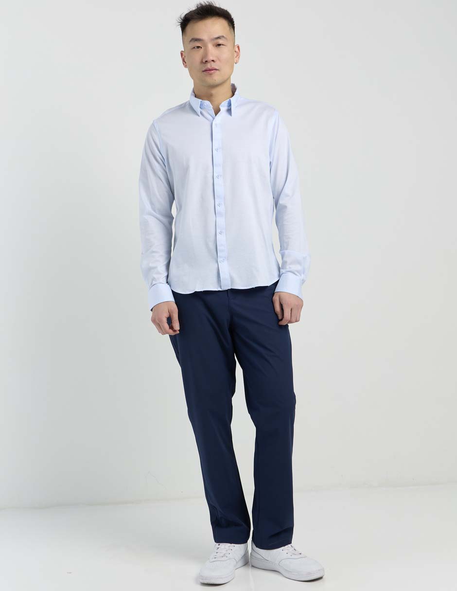 Camisa de vestir de algodón manga larga para hombre 3