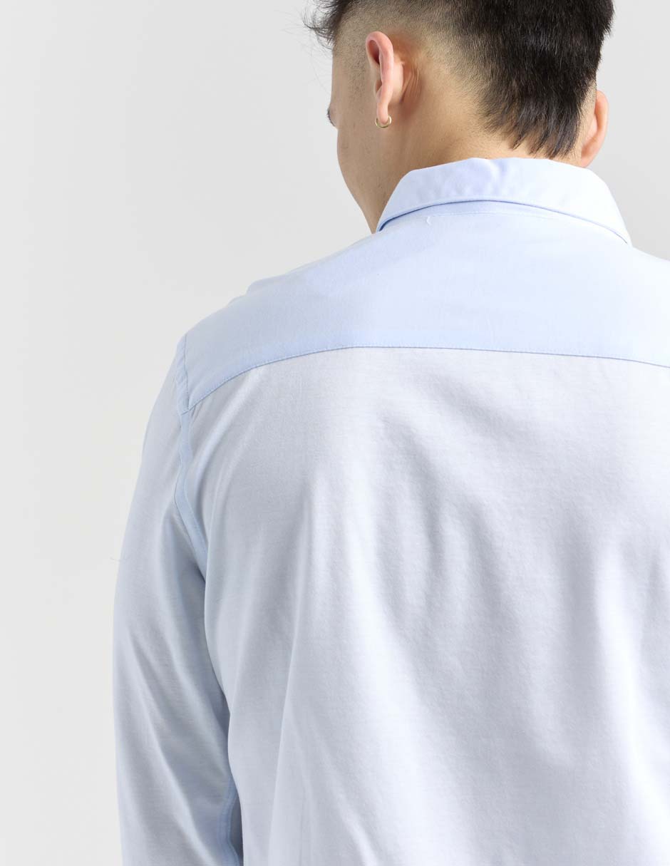 Camisa de vestir de algodón manga larga para hombre 5
