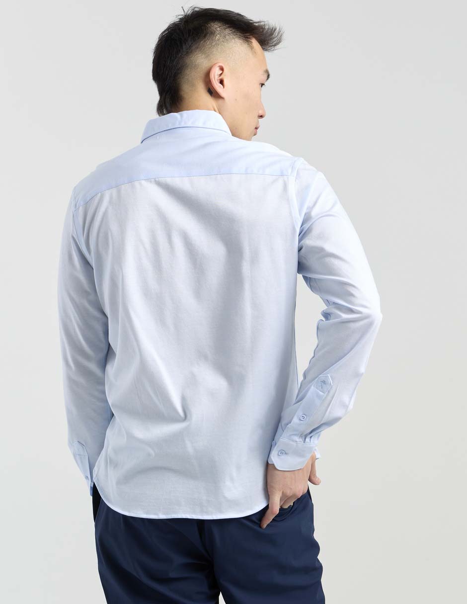 Camisa de vestir de algodón manga larga para hombre 6