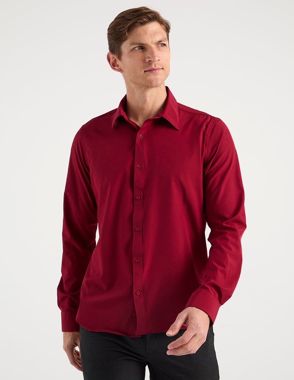 Camisa de vestir manga larga para hombre