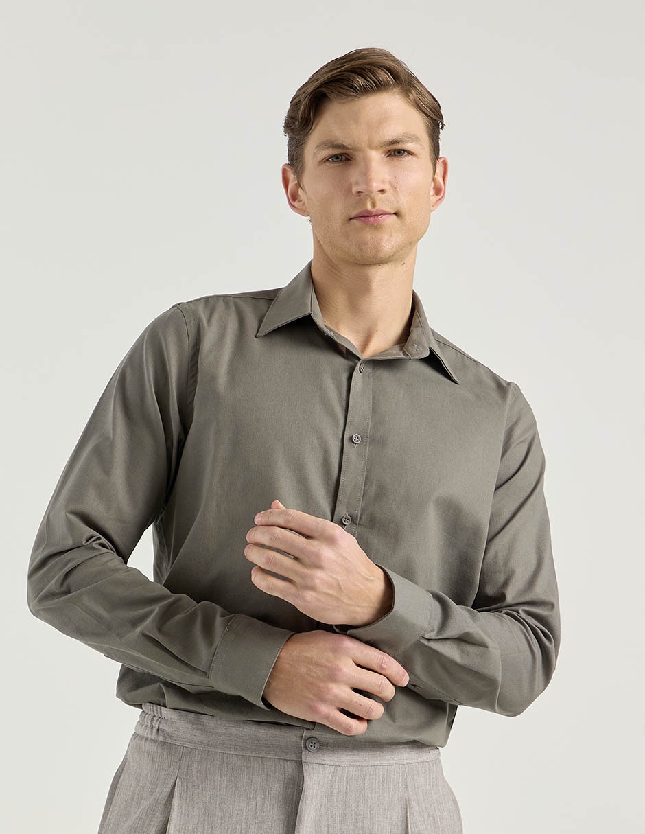 Camisa de vestir manga larga para hombre
