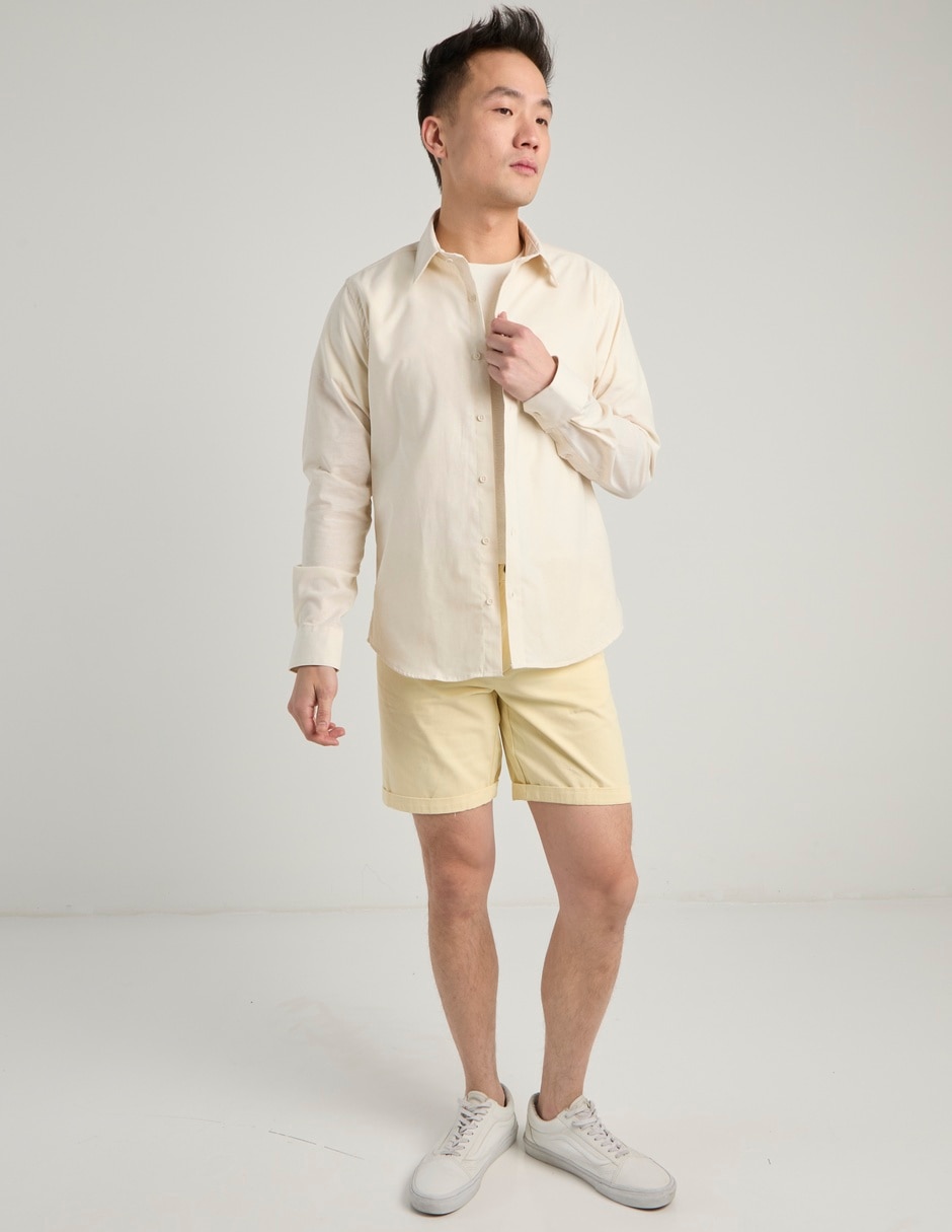 Camisa casual de algodón manga larga para hombre 3