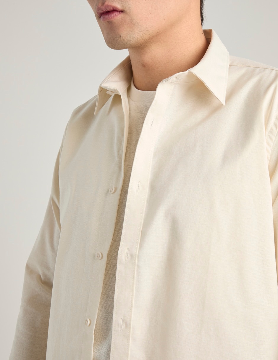 Camisa casual de algodón manga larga para hombre 4
