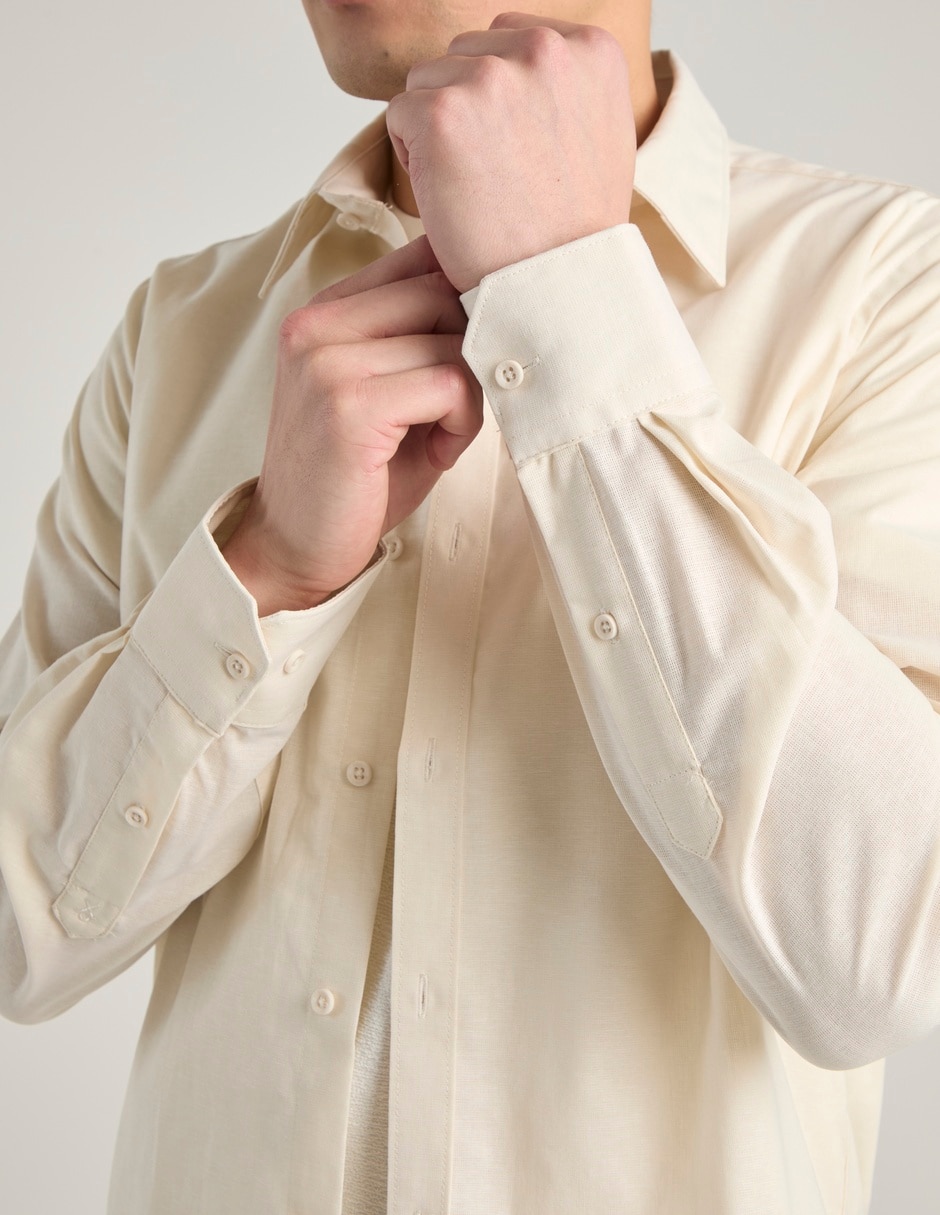 Camisa casual de algodón manga larga para hombre 5