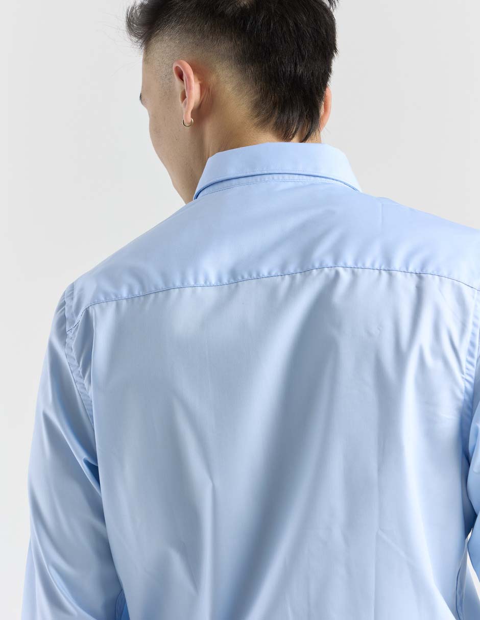 Camisa formal manga larga para hombre 5