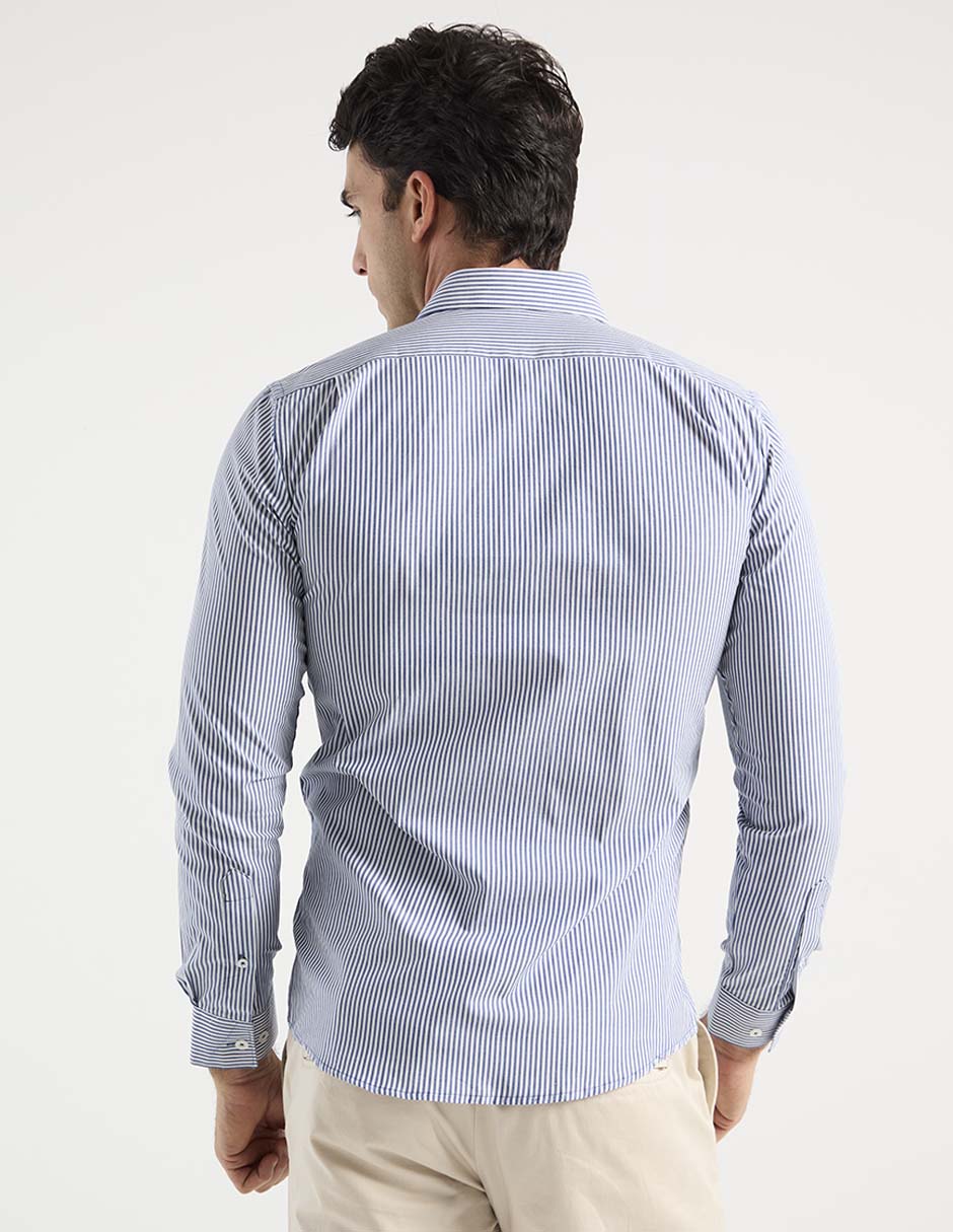 Camisa de vestir de algodón manga larga para hombre 2