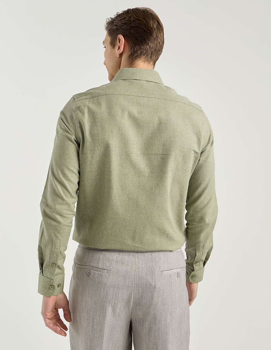 Camisa casual de algodón manga larga para hombre 2