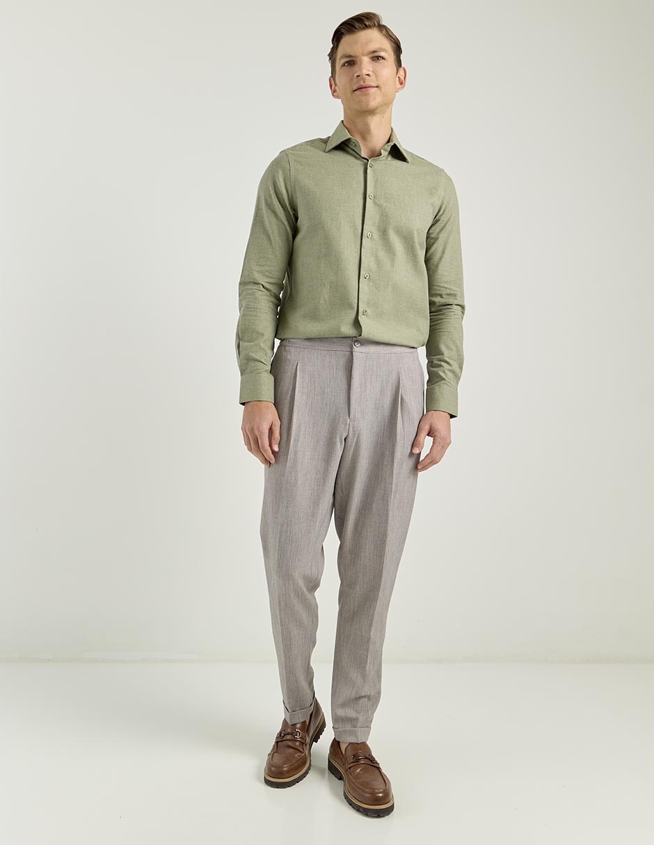 Camisa casual de algodón manga larga para hombre 3