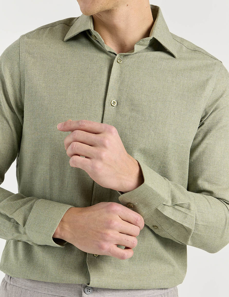 Camisa casual de algodón manga larga para hombre 4