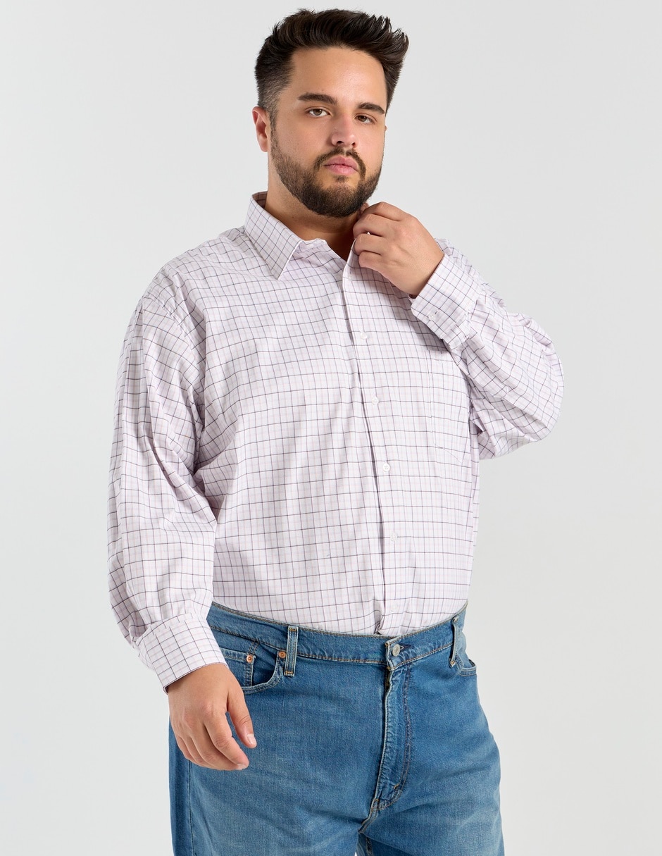 Camisa casual manga larga para hombre