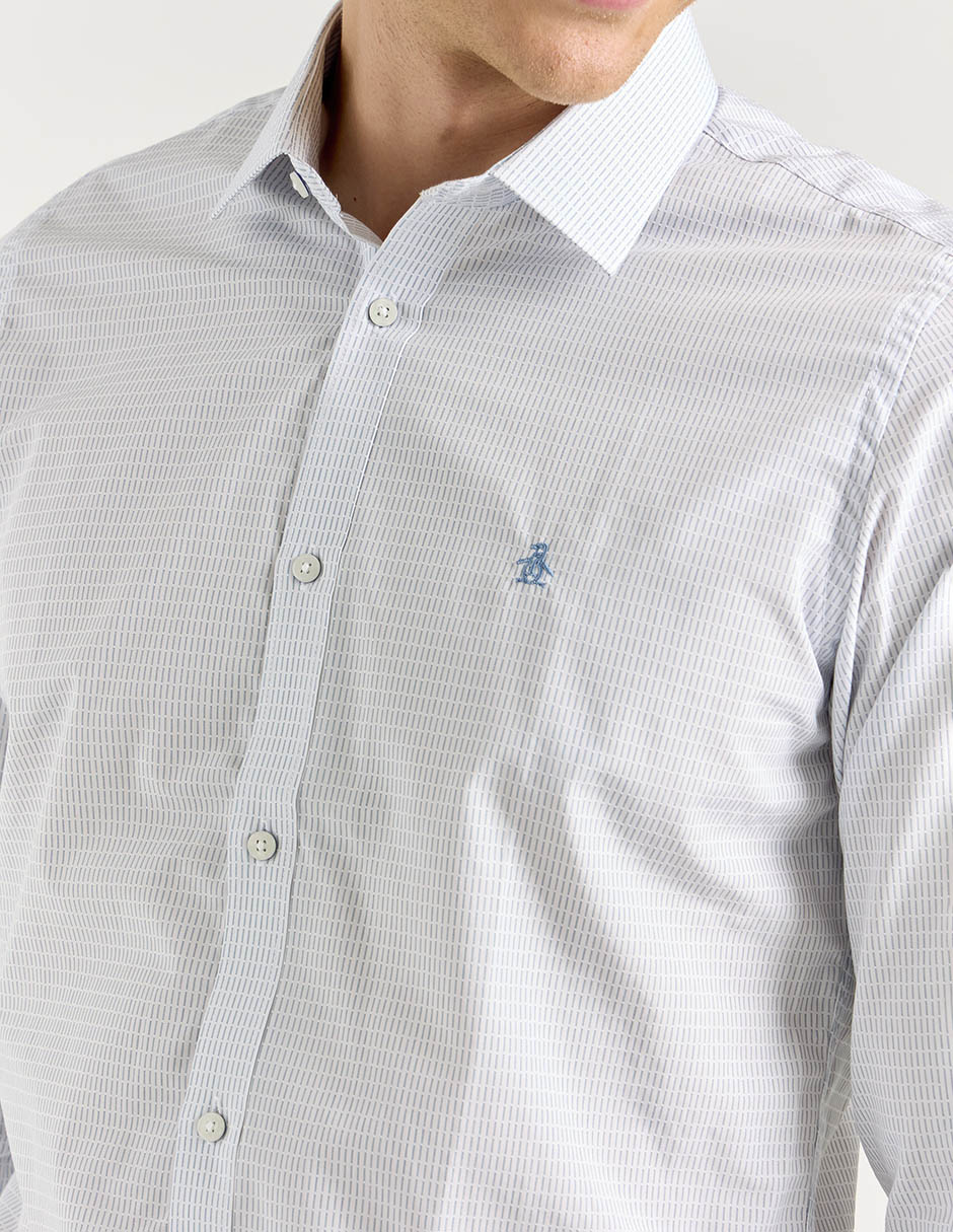 Camisa de vestir de bambú manga larga para hombre 4