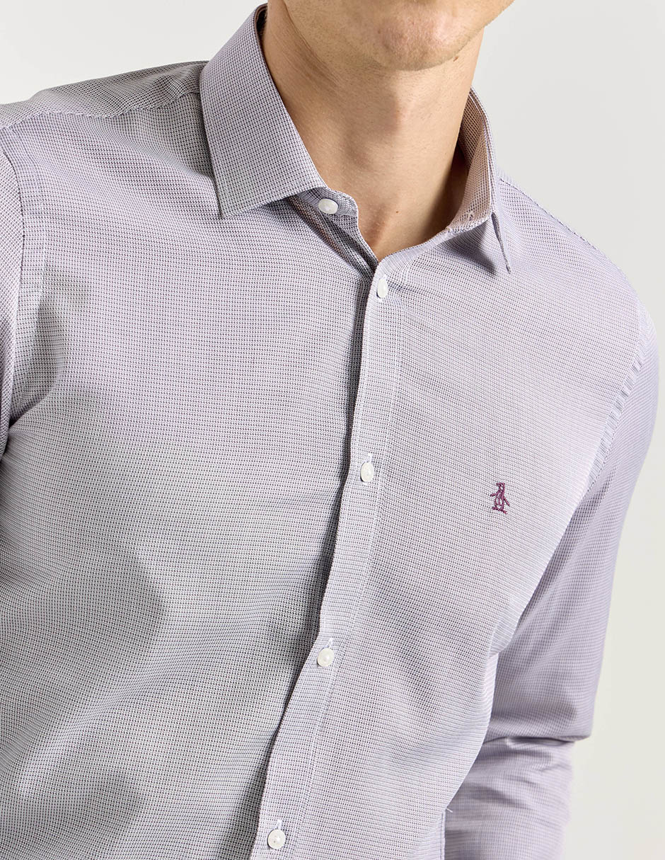 Camisa de vestir de bambú manga larga para hombre 4