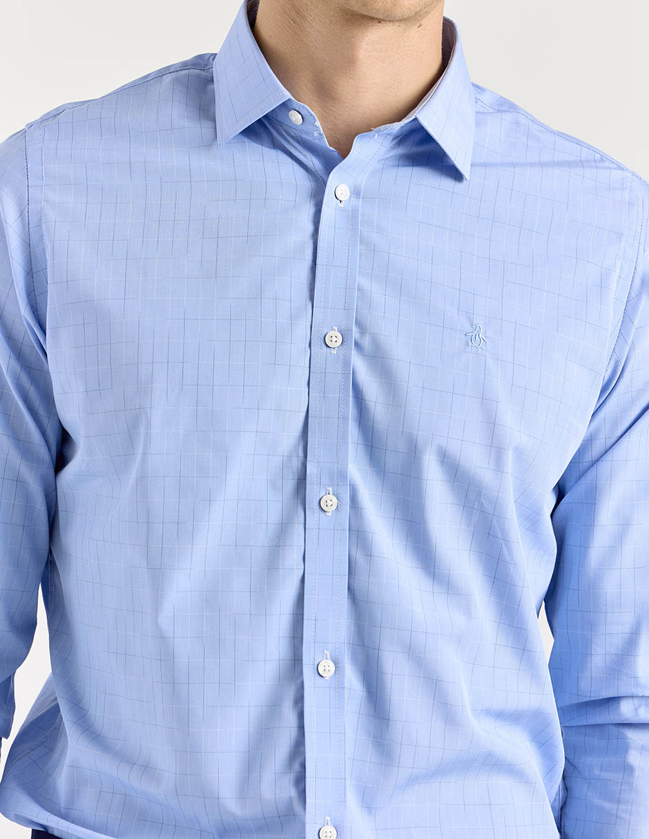 Camisa de vestir de bambú manga larga para hombre 4