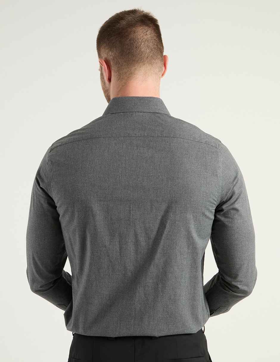 Camisa casual de algodón manga larga para hombre 6