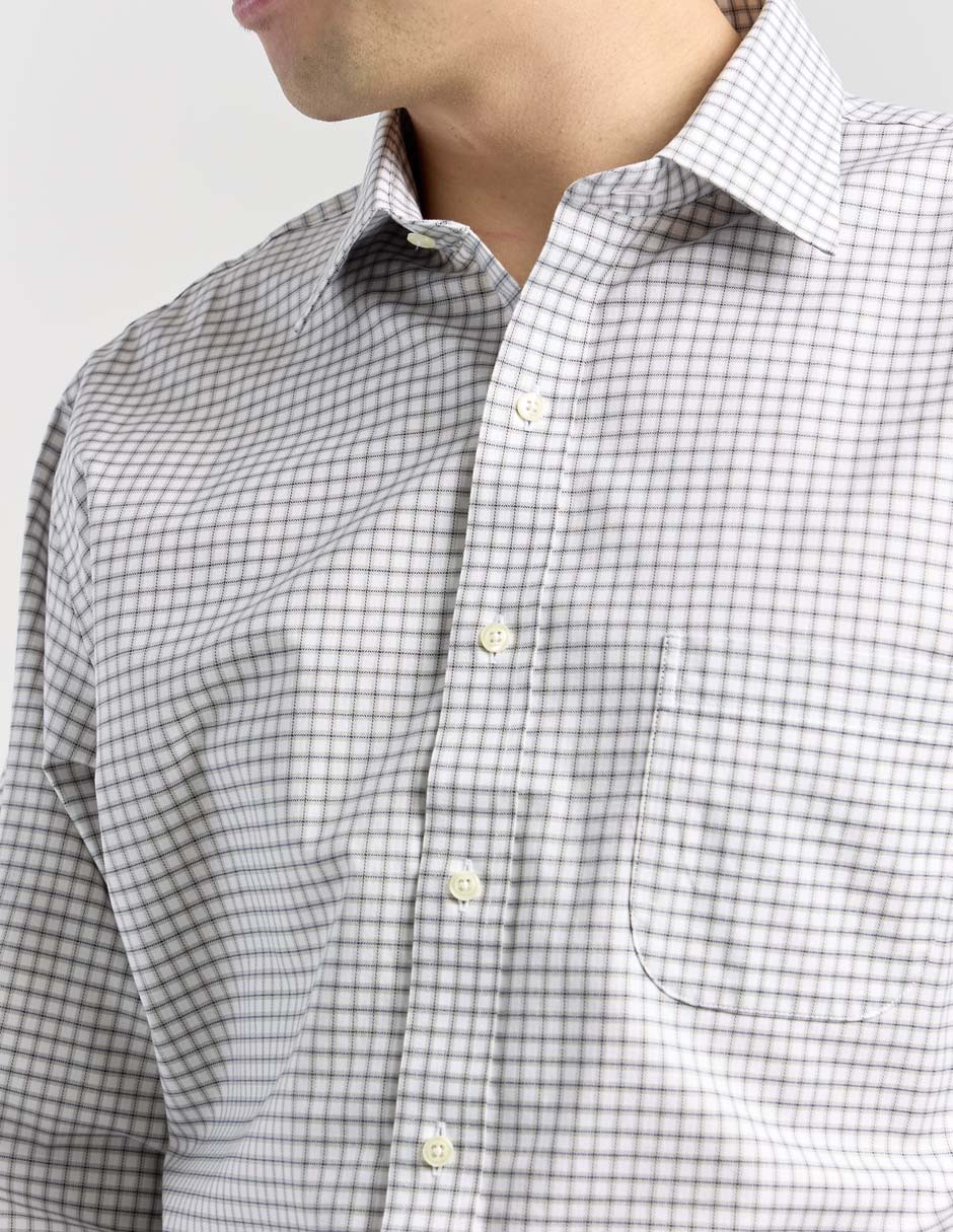 Camisa de vestir de algodón manga larga para hombre 4