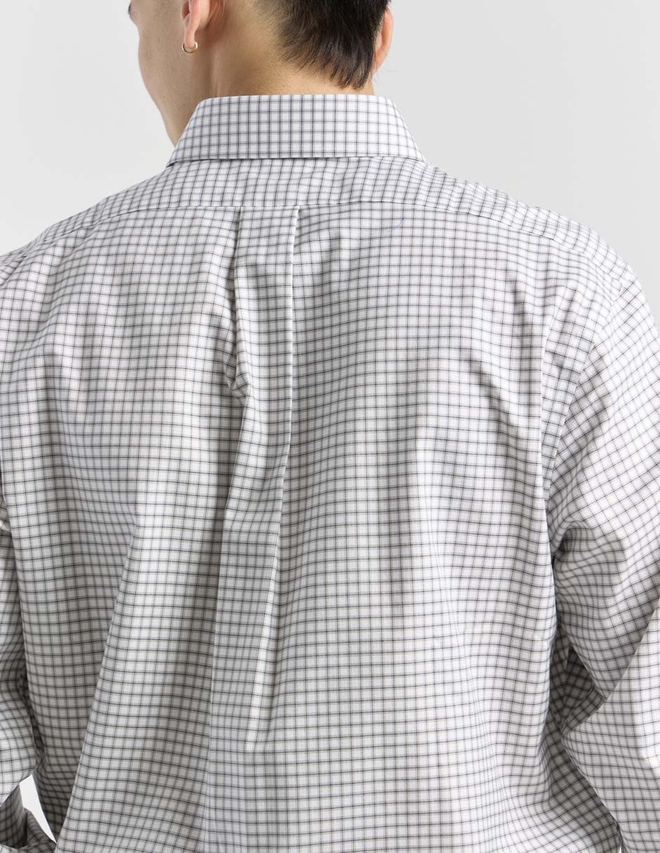 Camisa de vestir de algodón manga larga para hombre 5